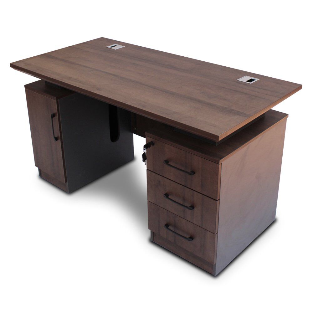 Dot Furn Monroe Study Desk – Solid Wood with Storage