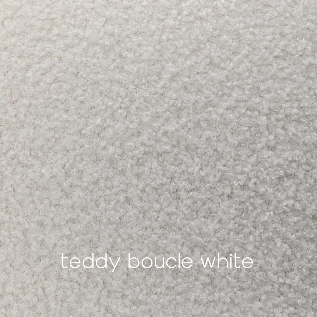 Dotfurn Cotton Cay - White Teddy Boucle Swivel Accent Sofa with Footstool - Image 6